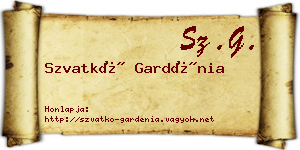 Szvatkó Gardénia névjegykártya