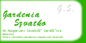 gardenia szvatko business card